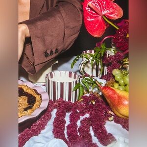 NWT Noon and Moon Coffee Cup, Cherry Lacquer Set of 2